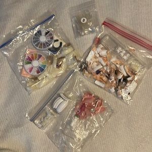 Lot of open package of different size nails